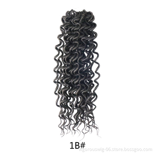 18inch 70g Goddess Locs With Curly Ends Ombre Color Faux Locs Crochet Twist Hair Soft Synthetic Braiding Hair Extension Wavy